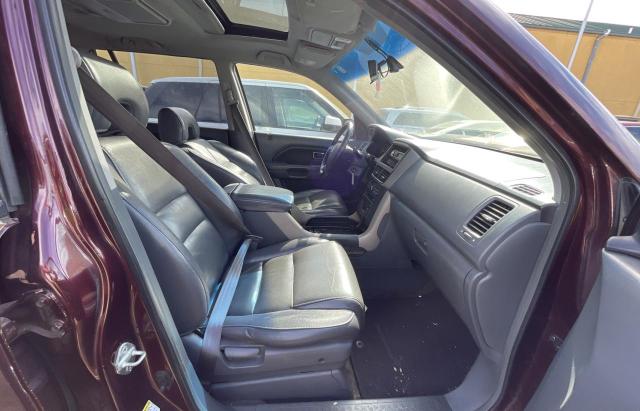 2HKYF18697H532313 - 2007 HONDA PILOT EXL MAROON photo 5