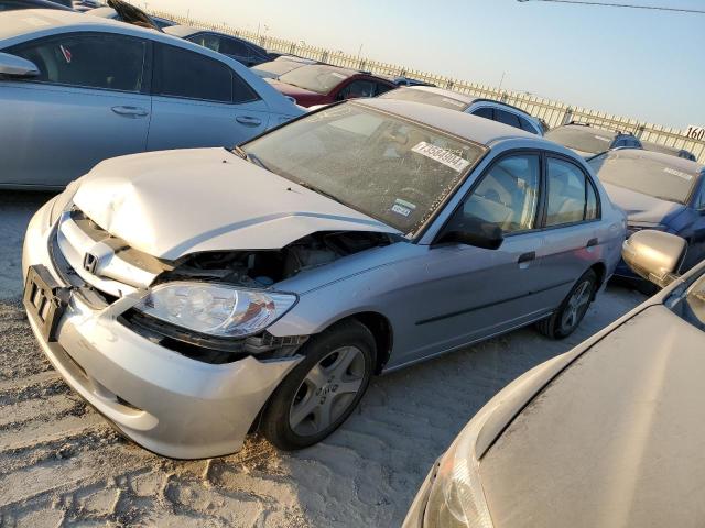 1HGES16315L028579 - 2005 HONDA CIVIC DX VP ვერცხლისფერი ფოტო 1