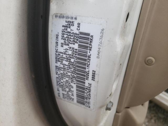 4T1BF28B82U216484 - 2002 TOYOTA AVALON XL WHITE photo 12