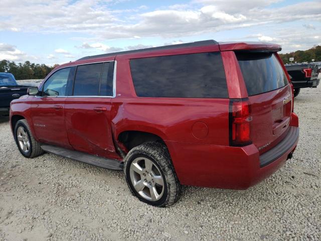 1GNSCJKC0FR246328 - 2015 CHEVROLET SUBURBAN C1500 LT RED photo 2