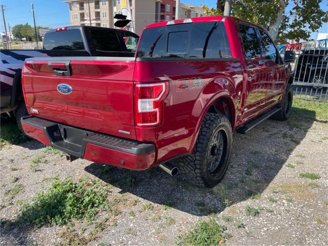 1FTEW1EG3JKD17678 - 2018 FORD F150 SUPERCREW RED photo 4