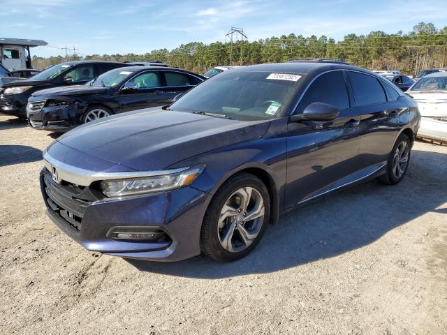 1HGCV1F55JA196148 - 2018 HONDA ACCORD EXL BLUE photo 1