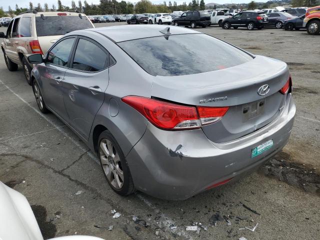 KMHDH4AEXCU255372 - 2012 HYUNDAI ELANTRA GLS SILVER photo 2