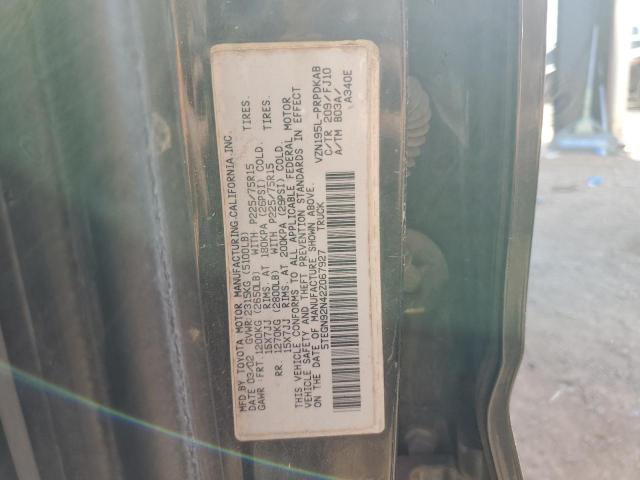 5TEGN92N42Z067927 - 2002 TOYOTA TACOMA DOUBLE CAB PRERUNNER BLACK photo 12