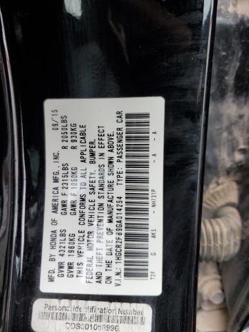 1HGCR2F89GA014254 - 2016 HONDA ACCORD EXL BLACK photo 12