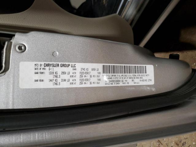 2A4RR8DG8BR801166 - 2011 CHRYSLER TOWN & COU TOURING L SILVER photo 12