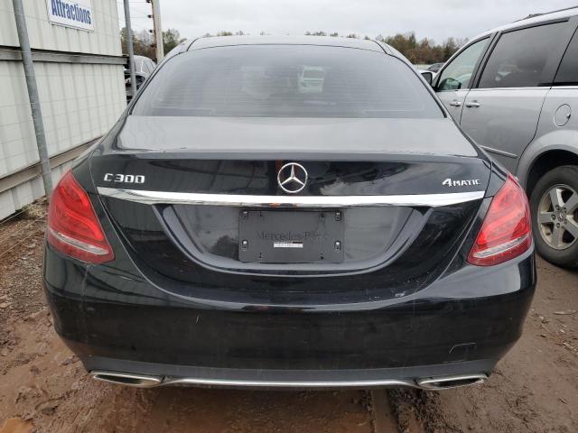 55SWF4KBXFU035944 - 2015 MERCEDES-BENZ C 300 4MATIC BLACK photo 6