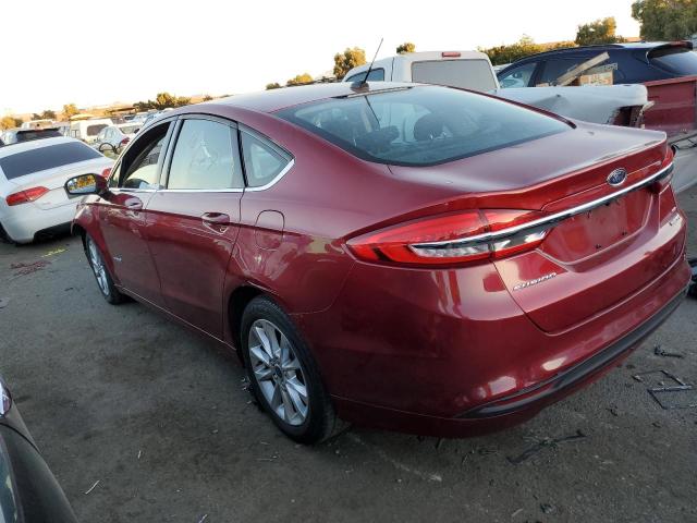 3FA6P0LU3HR266280 - 2017 FORD FUSION SE HYBRID BURGUNDY photo 2