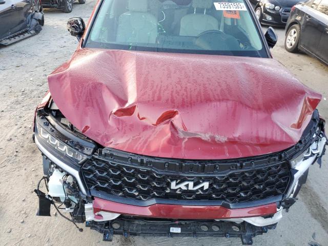 5XYRH4LF7PG174823 - 2023 KIA SORENTO EX BURGUNDY photo 12