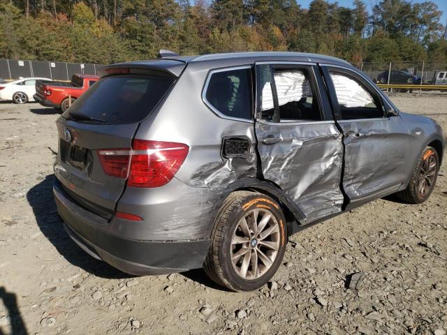 5UXWX9C52DLK59691 - 2013 BMW X3 XDRIVE28I SILVER photo 3