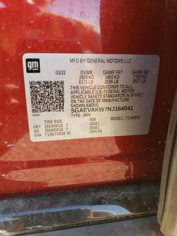 5GAEVAKW7NJ164041 - 2022 BUICK ENCLAVE ESSENCE 红色 照片 14