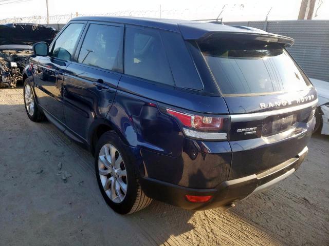 SALWR2WF5EA388098 - 2014 LAND ROVER RANGE ROVE HSE BLUE photo 3