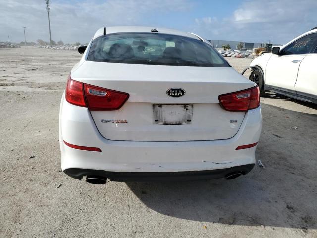 KNAGM4A75F5541950 - 2015 KIA OPTIMA EX LX WHITE photo 6