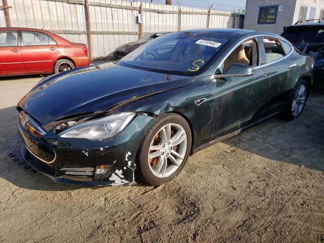 5YJSA1CG5DFP09535 - 2013 TESLA MODEL S Կանաչ լուսանկար 2
