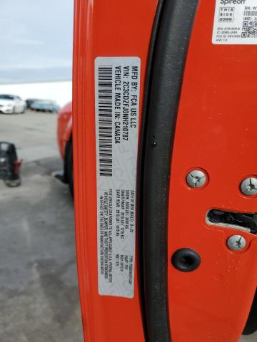 2C3CDZFJ0NH210787 - 2022 DODGE CHALLENGER R/T SCAT PACK ORANGE photo 12