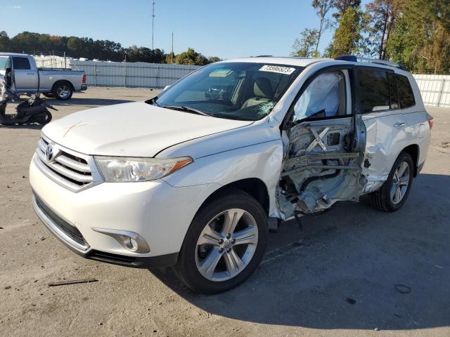 5TDYK3EH4CS055825 - 2012 TOYOTA HIGHLANDER LIMITED WHITE photo 1