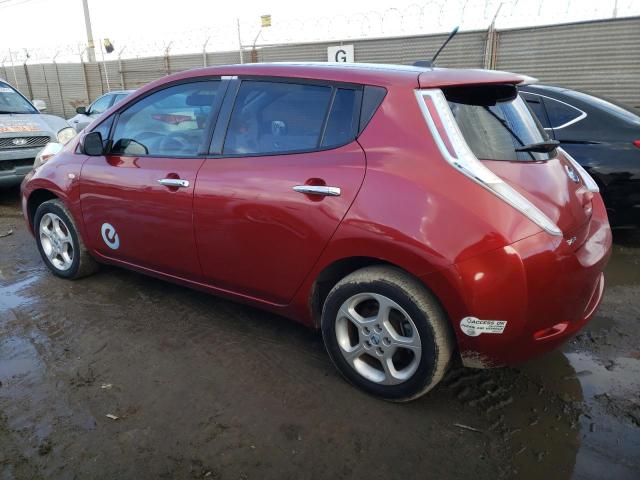 JN1AZ0CP7BT004182 - 2011 NISSAN LEAF SV RED photo 2