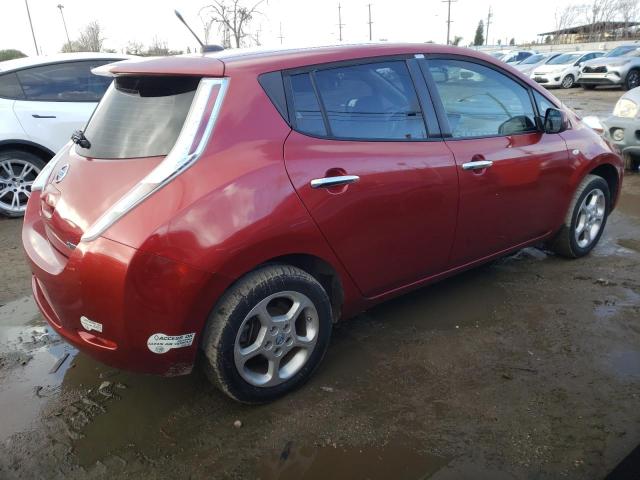 JN1AZ0CP7BT004182 - 2011 NISSAN LEAF SV RED photo 3