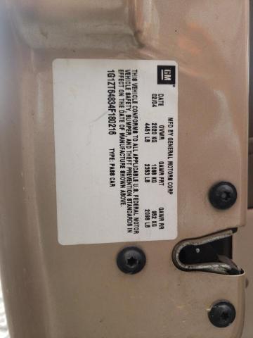 1G1ZT64834F180216 - 2004 CHEVROLET MALIBU MAXX LS GOLD photo 12