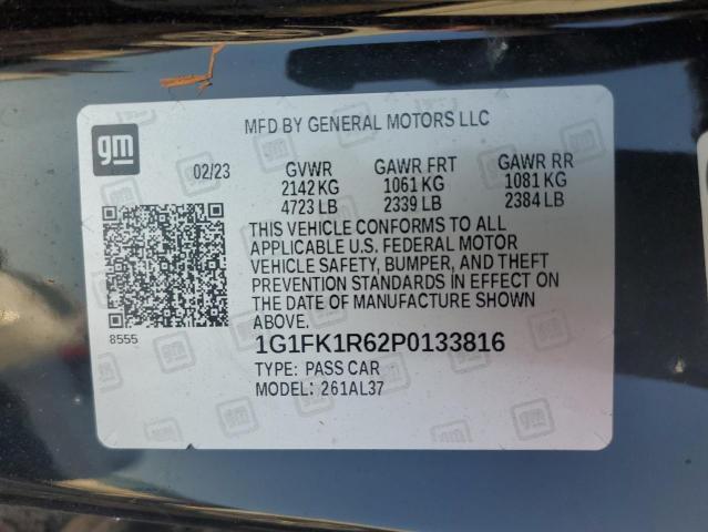 1G1FK1R62P0133816 - 2023 CHEVROLET CAMARO ZL1 黑色 照片 12