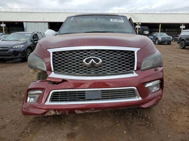 JN8AZ2NE5G9120123 - 2016 INFINITI QX80 BURGUNDY photo 5