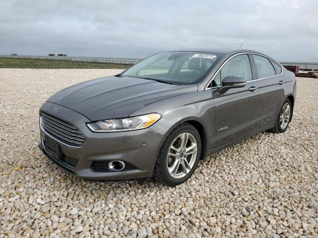 3FA6P0RU0GR313240 - 2016 FORD FUSION TITANIUM HEV GRAY photo 1