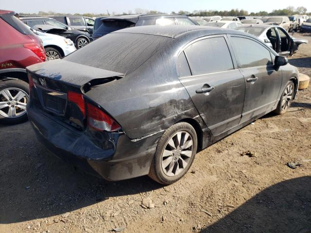 2HGFA16949H345626 - 2009 HONDA CIVIC EXL შავი ფოტო 3