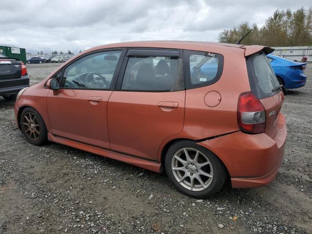 JHMGD37657S042918 - 2007 HONDA FIT S ORANGE photo 2