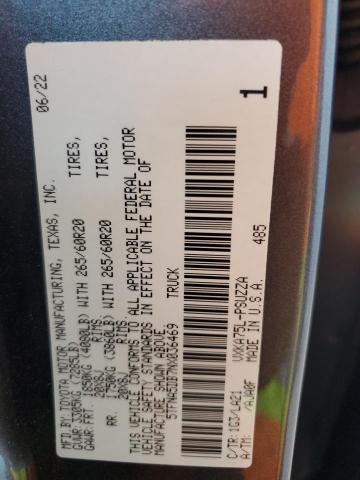 5TFNA5DB7NX036469 - 2022 TOYOTA TUNDRA CREWMAX PLATINUM ნაცრისფერი ფოტო 12