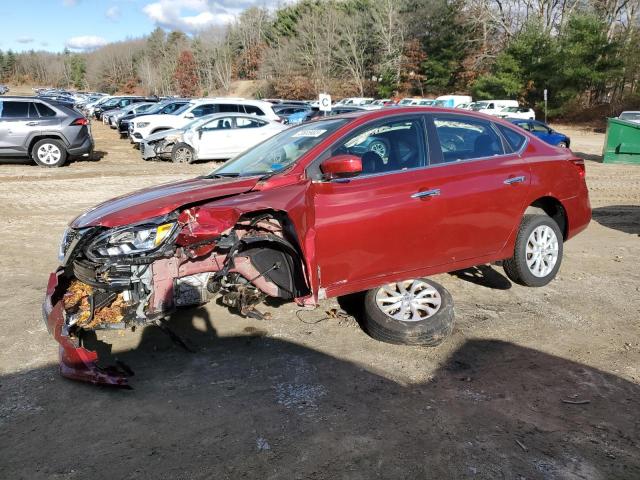 3N1AB7APXKY403840 - 2019 NISSAN SENTRA S RED photo 1
