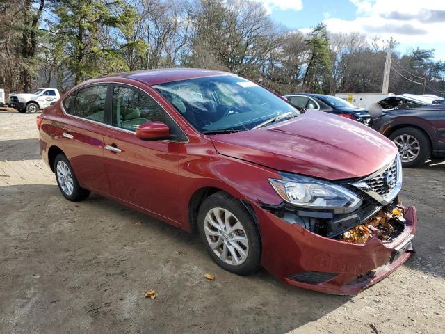 3N1AB7APXKY403840 - 2019 NISSAN SENTRA S RED photo 4