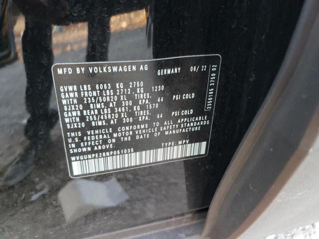 WVGUNPE28NP051035 - 2022 VOLKSWAGEN ID.4 PRO S შავი ფოტო 14