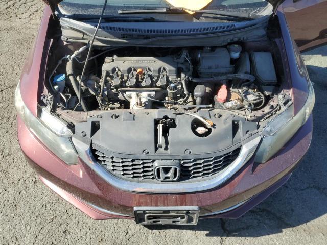 19XFB2F55EE255275 - 2014 HONDA CIVIC LX MAROON photo 11