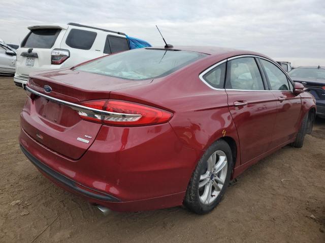 3FA6P0HDXJR229497 - 2018 FORD FUSION SE MAROON photo 3