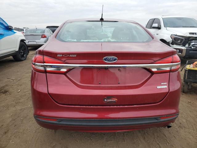 3FA6P0HDXJR229497 - 2018 FORD FUSION SE MAROON photo 6