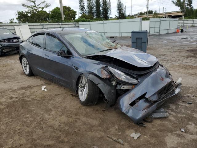 5YJ3E1EB5NF247960 - 2022 TESLA MODEL 3 GRAY photo 4