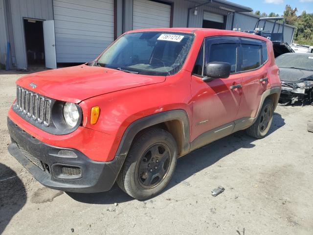 ZACCJAAB6HPF81378 - 2017 JEEP RENEGADE SPORT RED photo 1