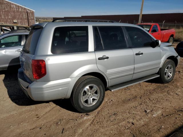 2HKYF18644H588283 - 2004 HONDA PILOT EXL SILVER photo 3