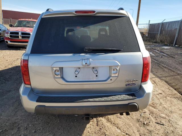 2HKYF18644H588283 - 2004 HONDA PILOT EXL SILVER photo 6