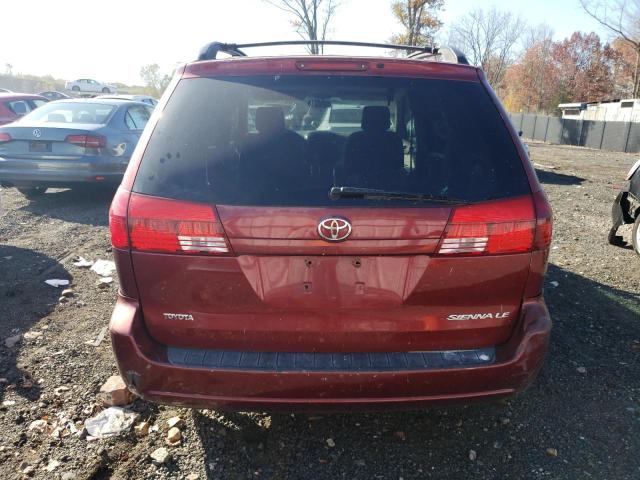 5TDZA23C75S353460 - 2005 TOYOTA SIENNA CE RED photo 6