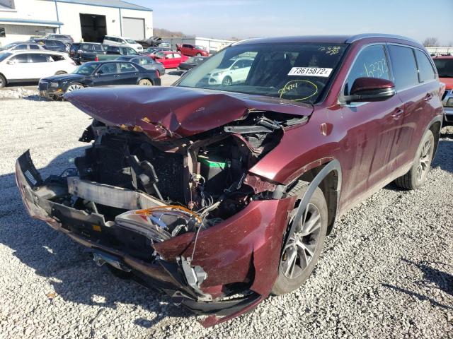 5TDJKRFH7GS251847 - 2016 TOYOTA HIGHLANDER XLE შავი ფოტო 1