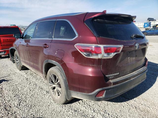 5TDJKRFH7GS251847 - 2016 TOYOTA HIGHLANDER XLE შავი ფოტო 2