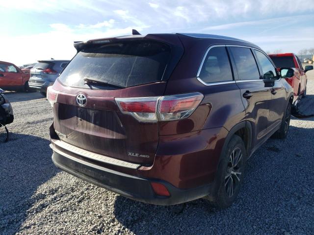 5TDJKRFH7GS251847 - 2016 TOYOTA HIGHLANDER XLE შავი ფოტო 3