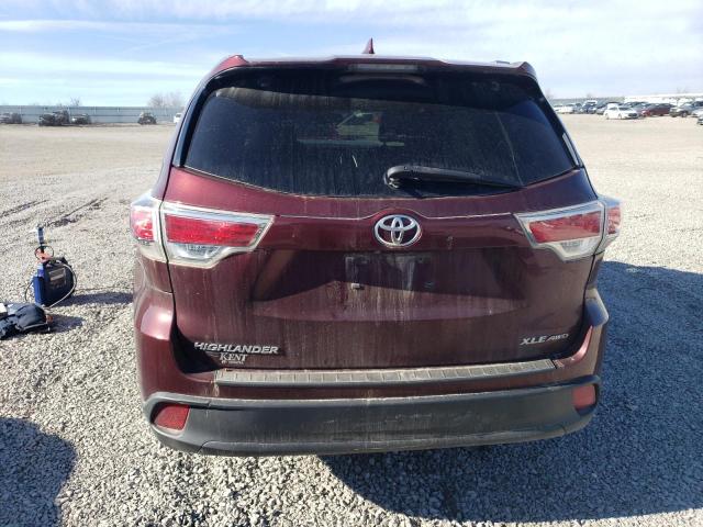 5TDJKRFH7GS251847 - 2016 TOYOTA HIGHLANDER XLE შავი ფოტო 6