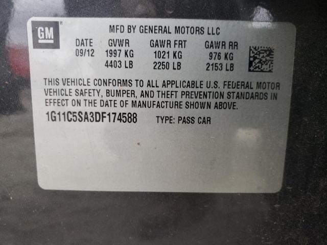 1G11C5SA3DF174588 - 2013 CHEVROLET MALIBU 1LT 石墨色 照片 12