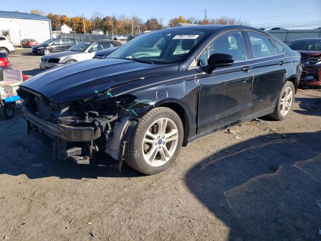 3FA6P0H71JR129332 - 2018 FORD FUSION SE BLACK photo 1