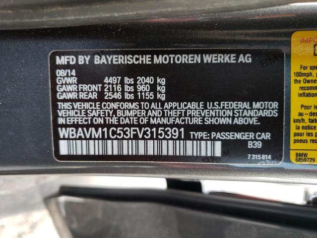WBAVM1C53FV315391 - 2015 BMW X1 SDRIVE28I GRAY photo 13