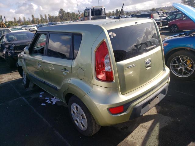 KNDJT2A56C7365554 - 2012 KIA SOUL GREEN photo 2