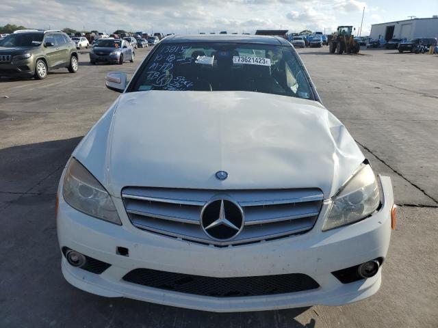 WDDGF54X89F239300 - 2009 MERCEDES-BENZ C 300 WHITE photo 5