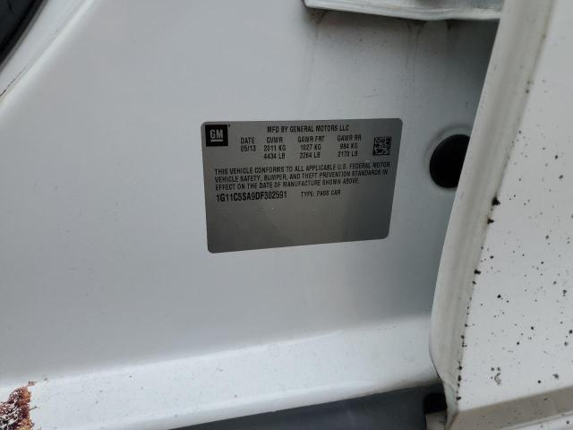 1G11C5SA9DF302591 - 2013 CHEVROLET MALIBU 1LT 白色 照片 12